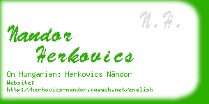 nandor herkovics business card